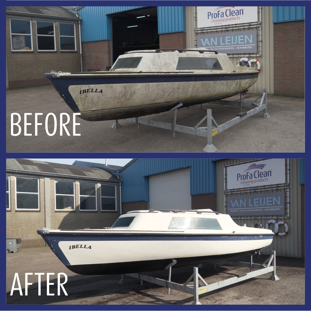 ProFa Clean Starterpaket Boot & Yacht mit Besenbürste – Anwendung am Boot 14